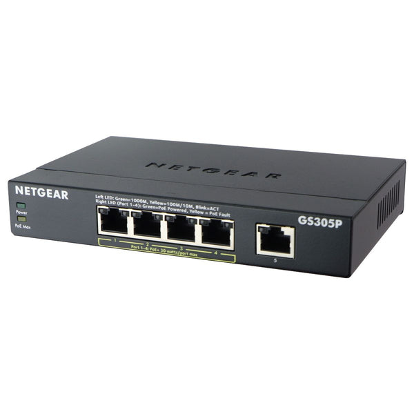 NETGEAR 5-Port Gigabit Ethernet PoE Switch (GS305Pv2) - Black - Netgear - Simple Cell Shop, Free shipping from Maryland!