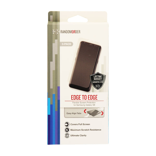 RandomOrder Edge to Edge Flexible Screen Protector for Samsung Galaxy S8 - Clear - Random Order - Simple Cell Shop, Free shipping from Maryland!