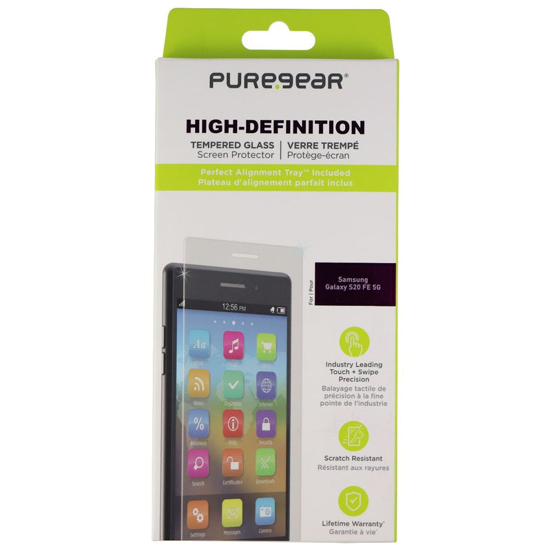 PureGear Samsung Galaxy S20 FE 5G High-Definition Glass Screen Protector  with Alignment Tray
