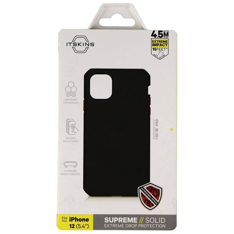 ITSKINS Supreme Solid Case for Apple iPhone 12 mini - Black / Red Butt