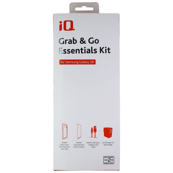 iQ Grab & Go Essentials Case, Screen & Charger for Galaxy S8 - Clear Case/Glass - iQ - Simple Cell Shop, Free shipping from Maryland!