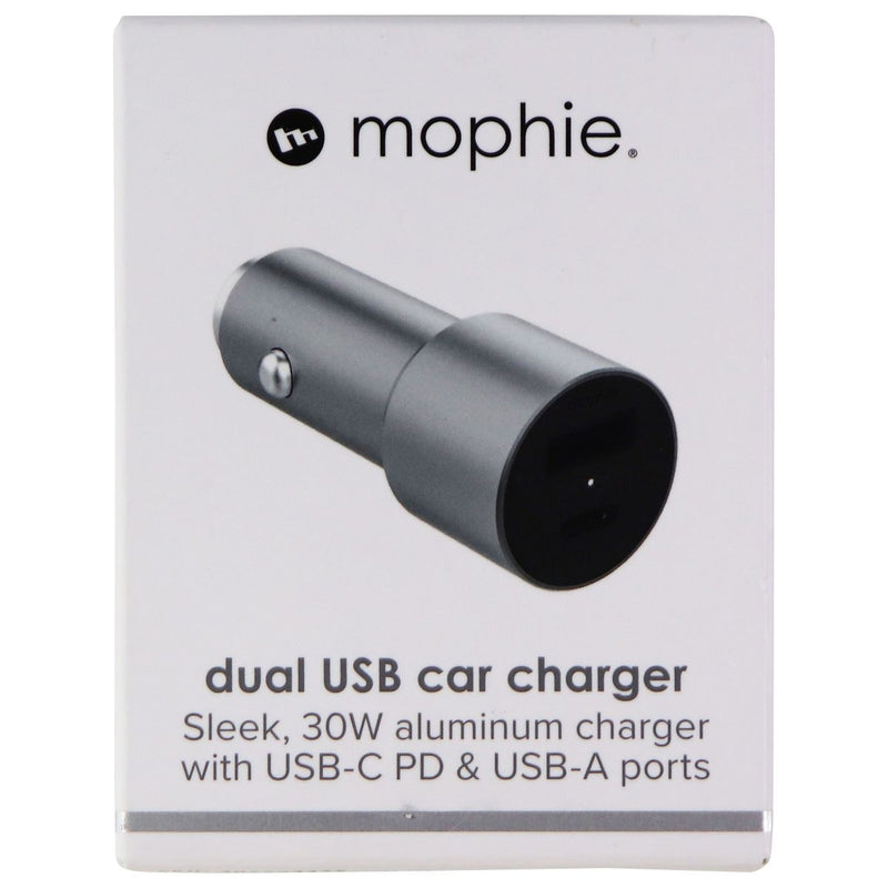 Mophie Dual USB Car Charger 30W USB + USB-C Ports - Silver - Mophie - Simple Cell Shop, Free shipping from Maryland!