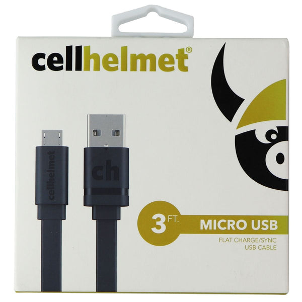 Cellhelmet Micro USB Charge/Sync Cable 3ft Flat - Black - CellHelmet - Simple Cell Shop, Free shipping from Maryland!