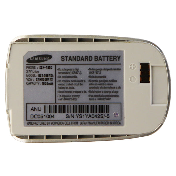 Samsung OEM Li-ion 1000mAh Battery BST466ASA 3.7V for SCH-A850 - Silver - Samsung - Simple Cell Shop, Free shipping from Maryland!