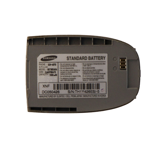 Samsung Replacement battery 3.7V BST383ADA for Samsung SCH-A570 - Gray - Samsung - Simple Cell Shop, Free shipping from Maryland!