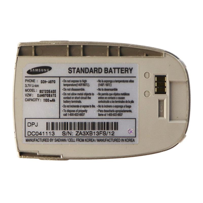 Samsung OEM Standard 1100mAh Li-ion Battery BST235ASE 3.7V for Samsung A670 - Samsung - Simple Cell Shop, Free shipping from Maryland!