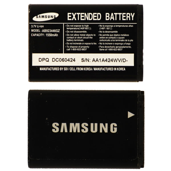Samsung OEM Extended 1550mAh Li-ion Battery (AB923446GZ) 3.7V for A930 U620 A990 - Samsung - Simple Cell Shop, Free shipping from Maryland!