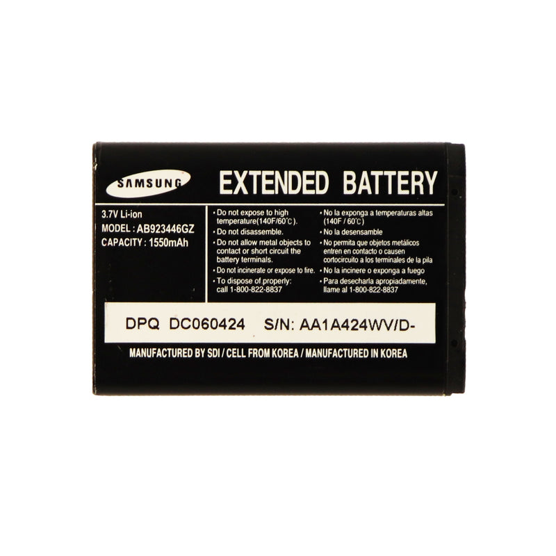 Samsung OEM Extended 1550mAh Li-ion Battery (AB923446GZ) 3.7V for A930 U620 A990 - Samsung - Simple Cell Shop, Free shipping from Maryland!