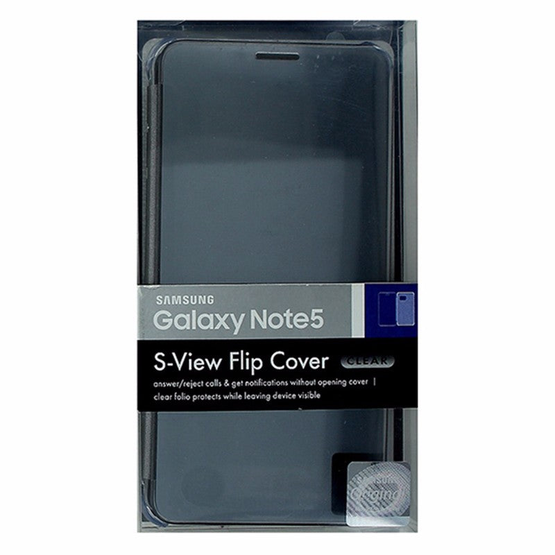 Samsung Galaxy Note5 Case  S-View Clear Flip Cover Folio - Silver - Samsung - Simple Cell Shop, Free shipping from Maryland!