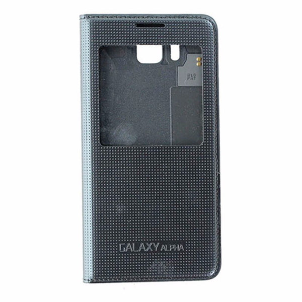 Samsung S-View Folio Flip Cover Case for Samsung Galaxy Alpha - Black - Samsung - Simple Cell Shop, Free shipping from Maryland!