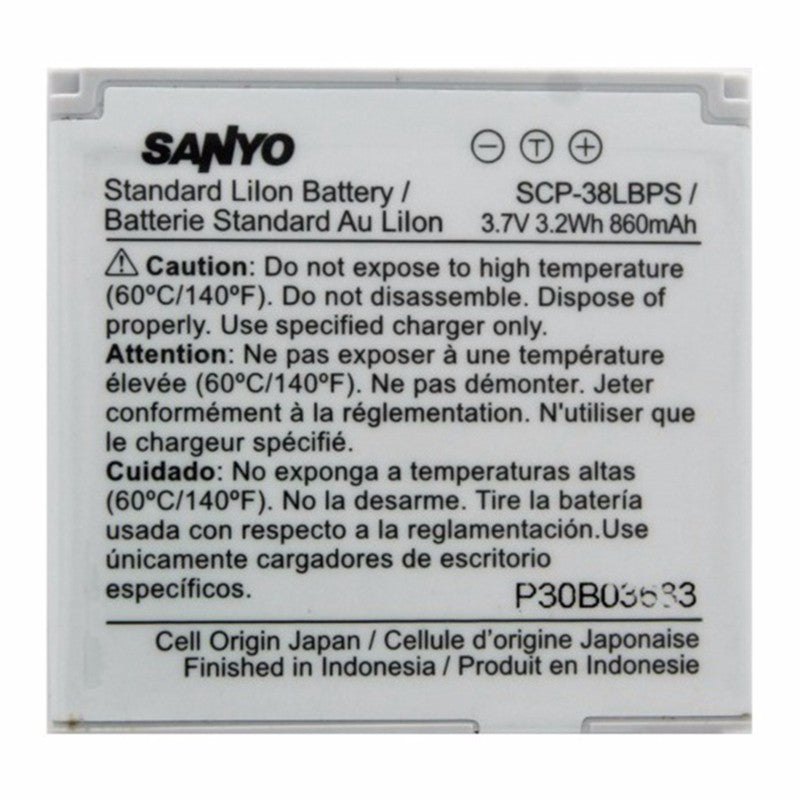 Sanyo SCP-3200 860 mAh Battery - SCP-38LBPS OEM - Sanyo - Simple Cell Shop, Free shipping from Maryland!