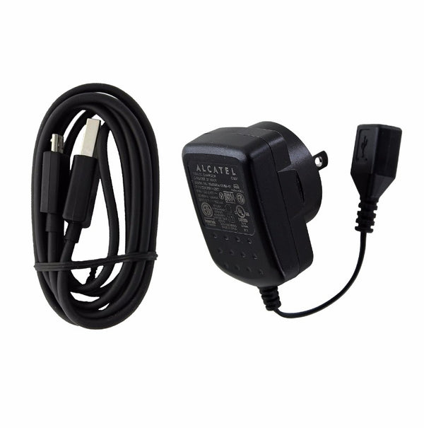 Alcatel (WUS550mA5V00-01) Travel Charger & Cable for Micro USB Devices- Black - Alcatel - Simple Cell Shop, Free shipping from Maryland!