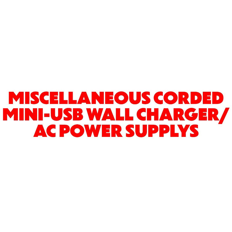 Miscellaneous Corded Mini-USB Wall Charger/AC Power Supply (0.9A to 1.9A Output) - Unbranded - Simple Cell Shop, Free shipping from Maryland!