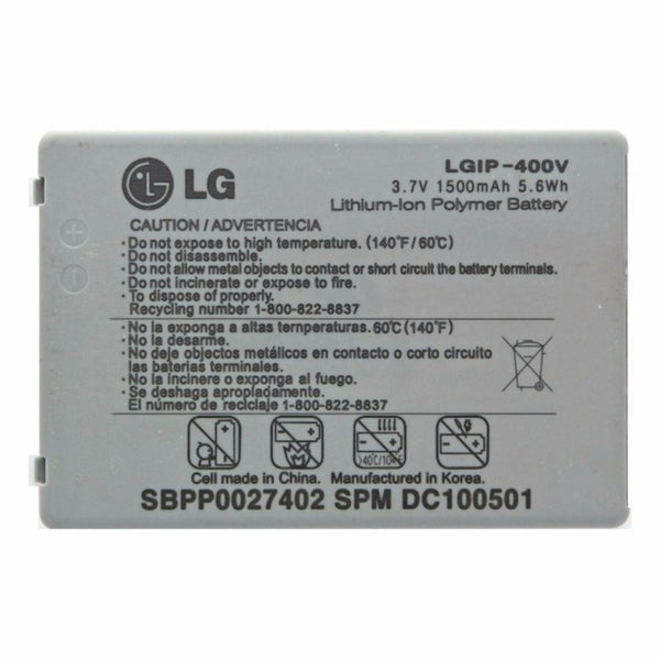 LG Rechargeable OEM Battery (1500mAh) 3.7V - Gray (LGIP-400V) - LG - Simple Cell Shop, Free shipping from Maryland!