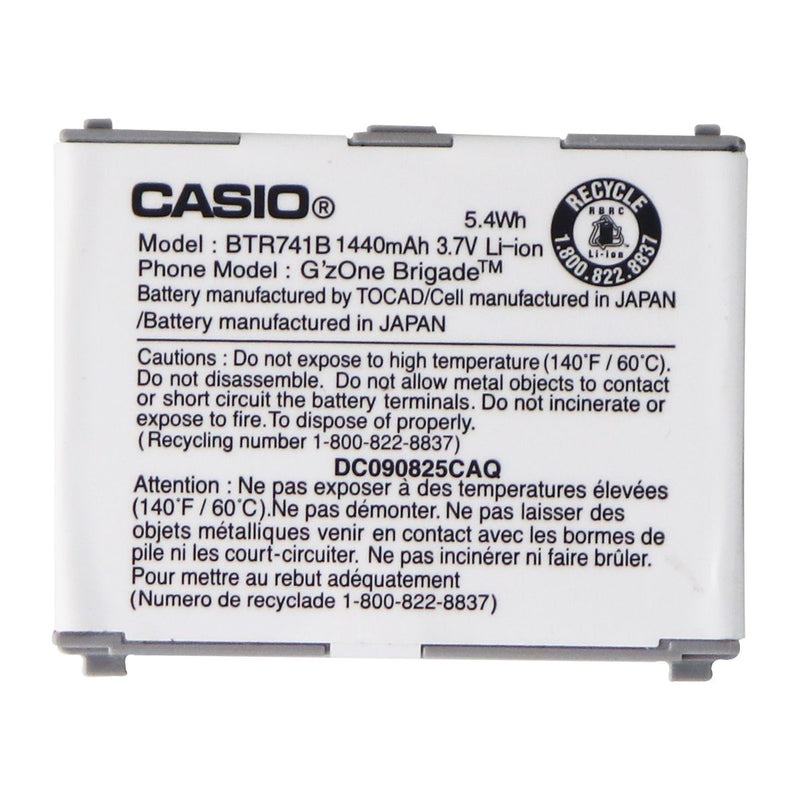 Casio Rechargeable (1,390mAh) OEM Battery for C741 Brigade (BTR741B) - Casio - Simple Cell Shop, Free shipping from Maryland!