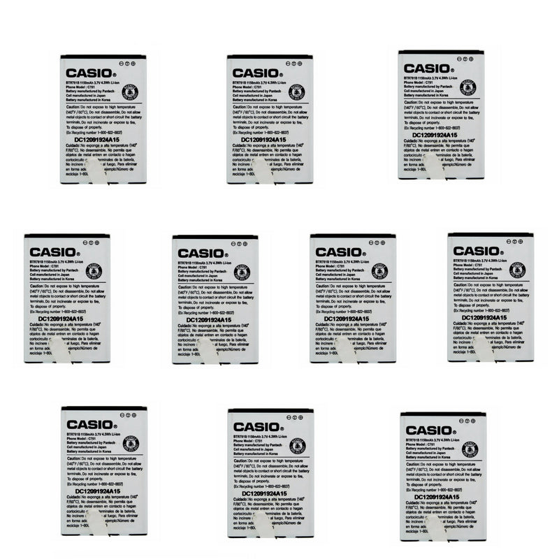KIT 10x Casio BTR781B 1150 mAh Replacement Battery for Casio Cammando C781 - Casio - Simple Cell Shop, Free shipping from Maryland!