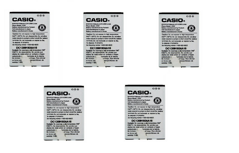 KIT 5x Casio BTR781B 1150 mAh Replacement Battery for Casio Cammando C781 - Casio - Simple Cell Shop, Free shipping from Maryland!
