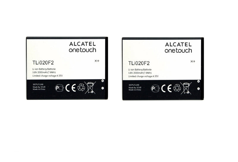 KIT 2x Alcatel TLi020F2 2000 mAh Replacement Battery for One Touch Fierce/Chat - Alcatel - Simple Cell Shop, Free shipping from Maryland!