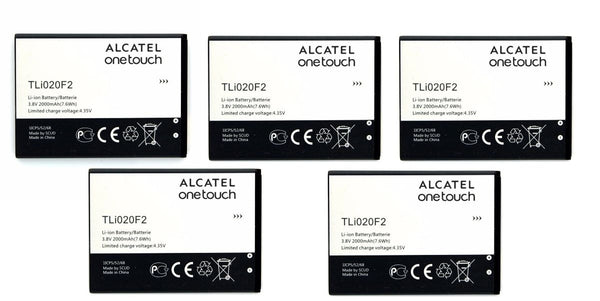 KIT 5x Alcatel TLi020F2 2000 mAh Replacement Battery for One Touch Fierce/Chat - Alcatel - Simple Cell Shop, Free shipping from Maryland!