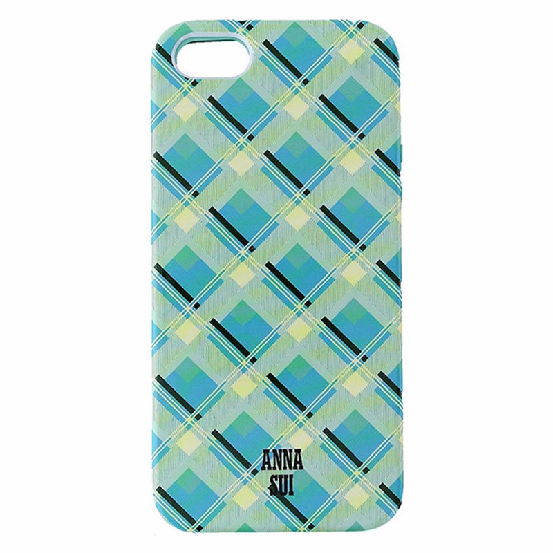 Anna Sui Dual Layer Case for Apple iPhone 5/5S/SE - Blue and Green Plaid - Anna Sui - Simple Cell Shop, Free shipping from Maryland!