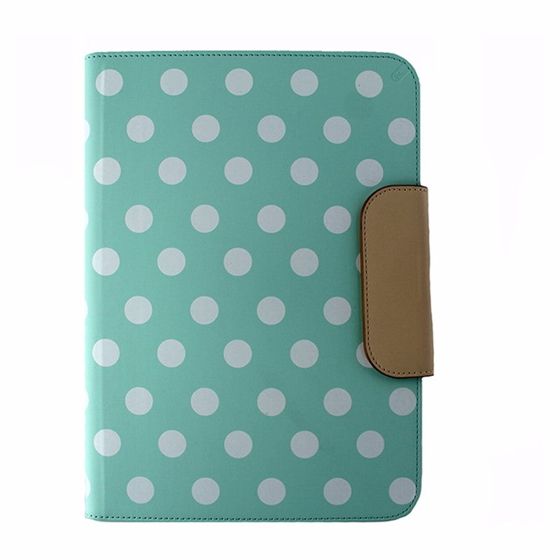 PureGear Universal Tablet Folio for 10 Inch Devices - Teal / White Polka Dots - PureGear - Simple Cell Shop, Free shipping from Maryland!