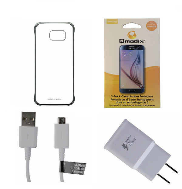 OEM Cable & Adapter + Screen Protector KIT w/ Samsung Cover Case for Galaxy S6 - Samsung - Simple Cell Shop, Free shipping from Maryland!