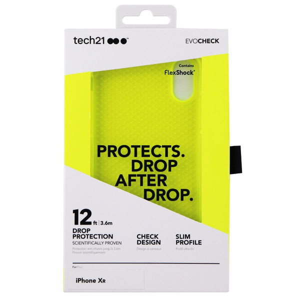 Tech21 Evo Check Protective Gel Case for Apple iPhone XR - Neon Yellow - Tech21 - Simple Cell Shop, Free shipping from Maryland!