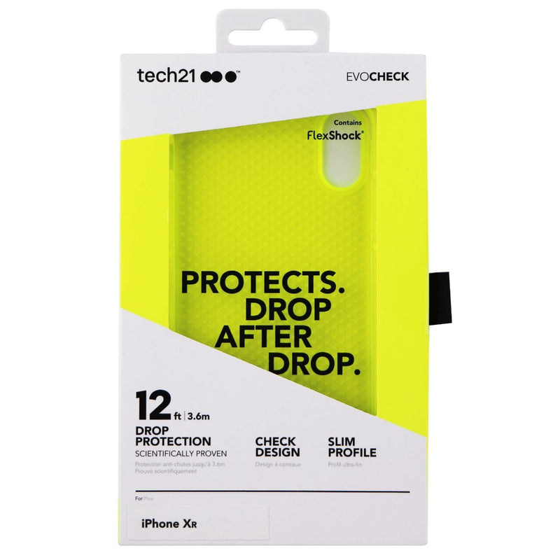 Tech21 Evo Check Protective Gel Case for Apple iPhone XR - Neon Yellow - Tech21 - Simple Cell Shop, Free shipping from Maryland!