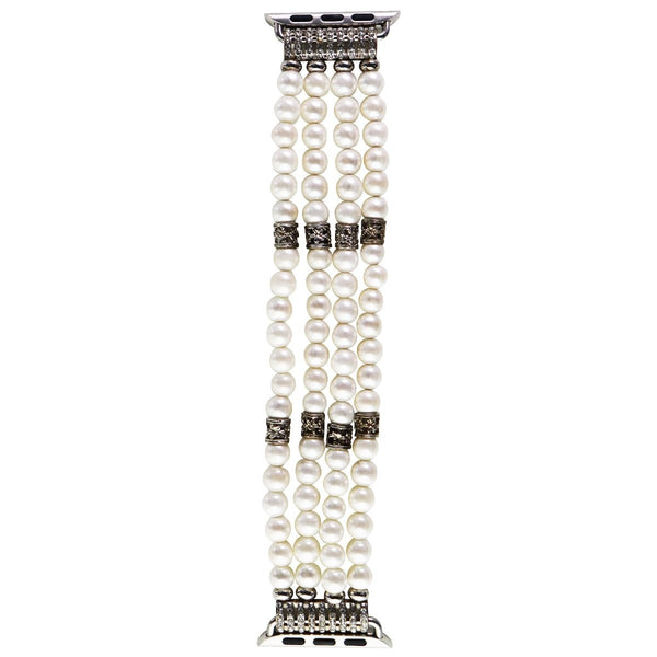Premium Replacement Apple Watch Beaded Band (38mm) - Faux Pearl/Metal - Unbranded - Simple Cell Shop, Free shipping from Maryland!