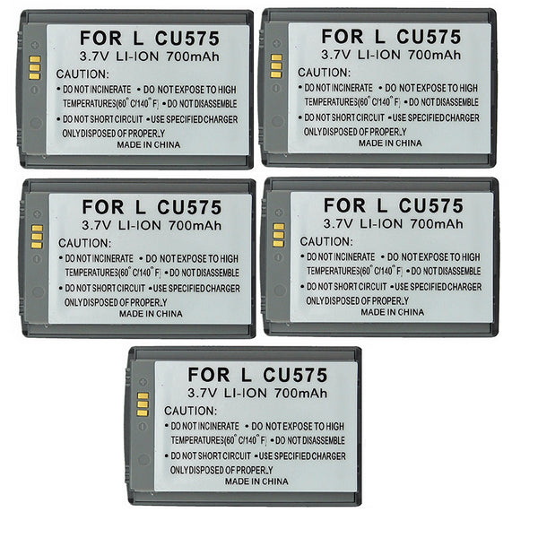 KIT 5x Rechargeable 700mAh 3.7V OEM Battery for LG Trax CU575 - Dark Gray - Unbranded - Simple Cell Shop, Free shipping from Maryland!