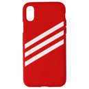 Adidas Moulded Suede Case for Apple iPhone X - Red/White Stripes - Adidas - Simple Cell Shop, Free shipping from Maryland!