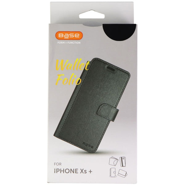 Base Wallet Folio Case for Apple iPhone Xs Max - Black Leather - Base - Simple Cell Shop, Free shipping from Maryland!