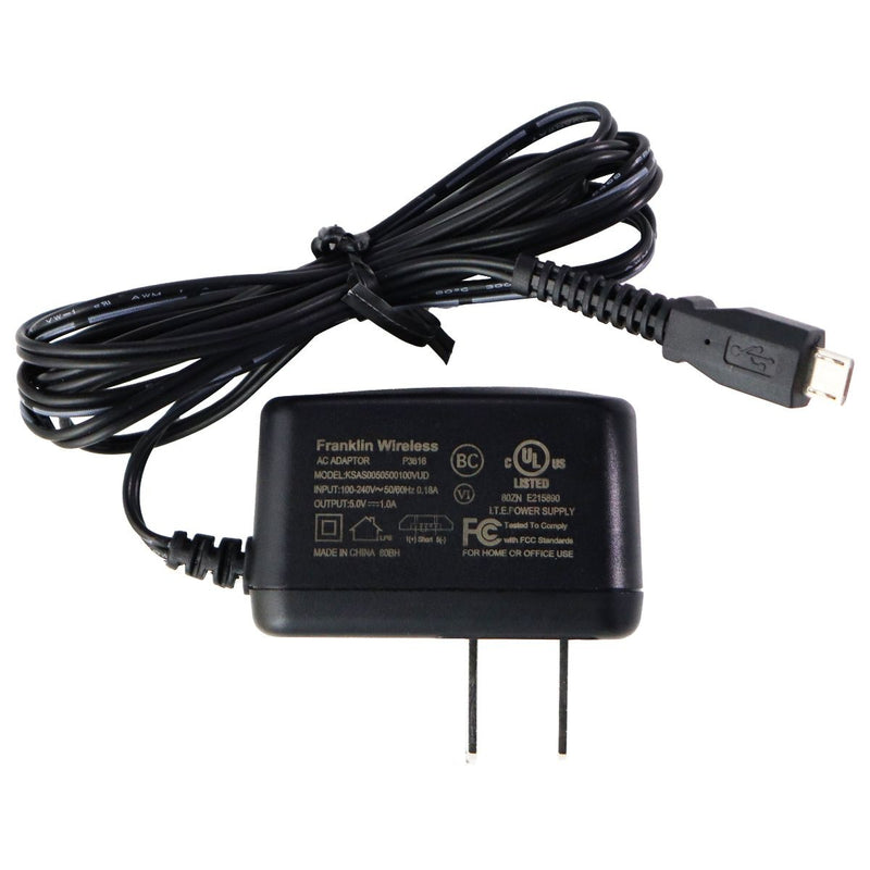 Franklin Wireless 5ft (5V/1A) Micro-USB Wall Charger - Black (KSAS0050500100VUD) - Franklin Wireless - Simple Cell Shop, Free shipping from Maryland!