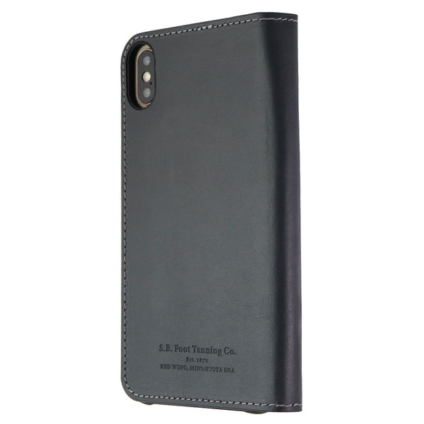 Platinum Leather Folio Case for Apple iPhone Xs Max Smartphones - Charcoal - Platinum - Simple Cell Shop, Free shipping from Maryland!