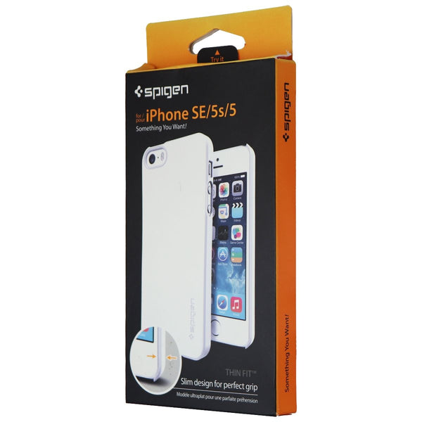 Spigen Thin Fit Case for Apple iPhone SE / iPhone 5S / iPhone 5 - Shimmery White - Spigen - Simple Cell Shop, Free shipping from Maryland!
