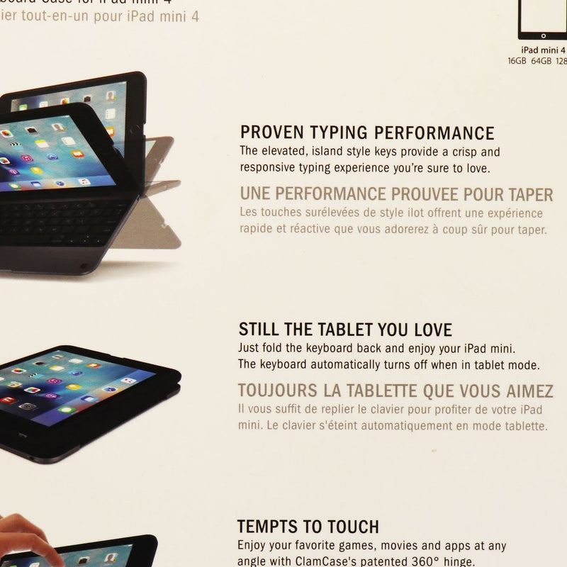 Incipio ClamCase Pro Series Protective Keyboard Case for iPad Mini 4 - Black - Incipio - Simple Cell Shop, Free shipping from Maryland!
