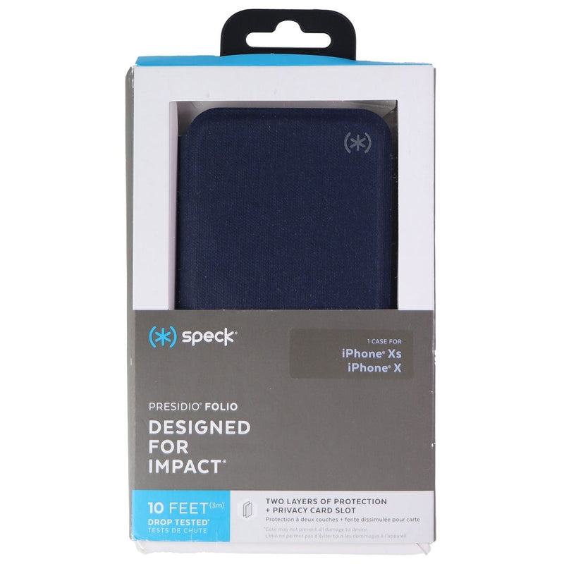 Speck Presidio Folio Case for Apple iPhone Xs/X - Eclipse Blue/Gunmetal Gray - Speck - Simple Cell Shop, Free shipping from Maryland!