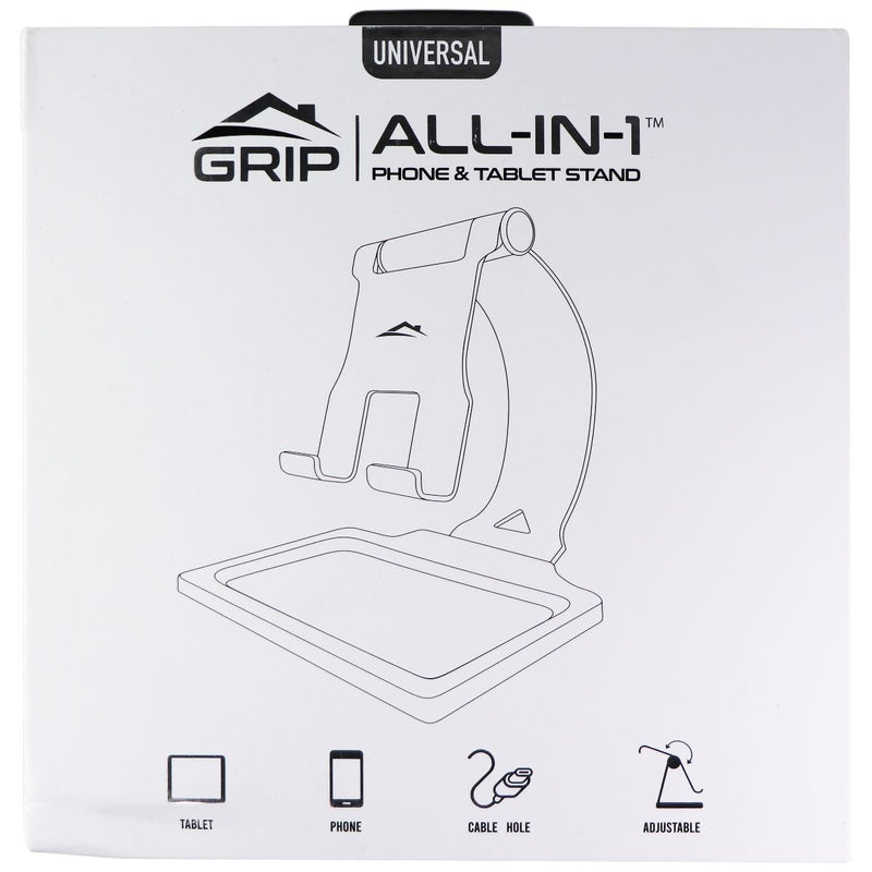 GRIP All-In-1 Phone and Tablet Stand for Viewing and Reading - Silver/Black - Grip - Simple Cell Shop, Free shipping from Maryland!