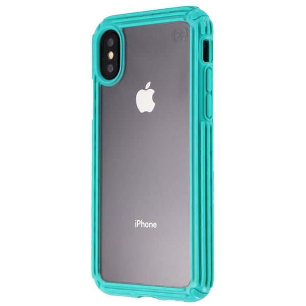 Speck Presidio V-GRIP Series Case for Apple iPhone XS / X - Clear/Caribbean Blue