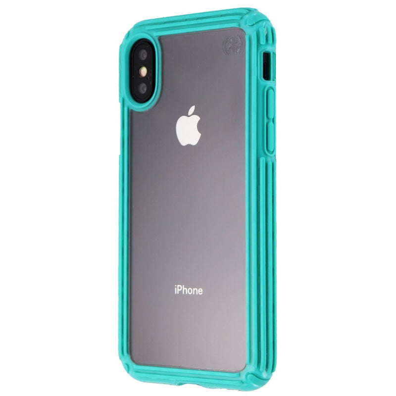 Speck Presidio V-GRIP Series Case for Apple iPhone XS / X - Clear/Caribbean Blue
