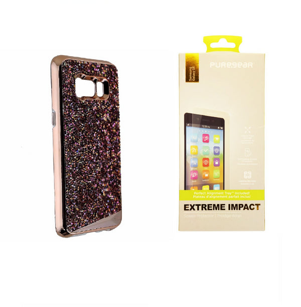 RoseGold Case-Mate Brilliance Case + PureGear Screen Protector KIT for Galaxy S8 - Case-Mate - Simple Cell Shop, Free shipping from Maryland!