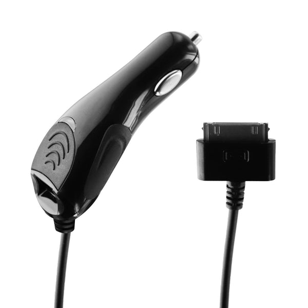 Ventev 30-Pin Coiled Car Charger with Extra USB Port - Black - ventev - Simple Cell Shop, Free shipping from Maryland!