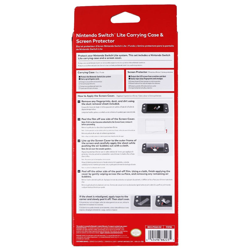 Nintendo Switch Lite Carry Case + Screen Protector - Gray - Nintendo - Simple Cell Shop, Free shipping from Maryland!