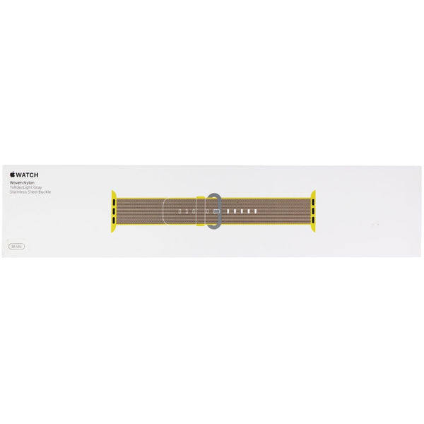 Apple 38mm Woven Nylon Band for Apple Watch 38mm & 40mm - Yellow/Light Gray - Apple - Simple Cell Shop, Free shipping from Maryland!