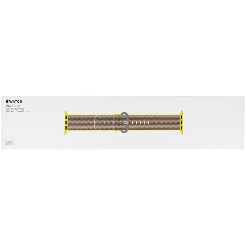 Apple 38mm Woven Nylon Band for Apple Watch 38mm & 40mm - Yellow/Light Gray - Apple - Simple Cell Shop, Free shipping from Maryland!