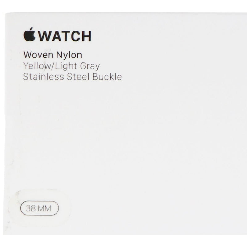 Apple 38mm Woven Nylon Band for Apple Watch 38mm & 40mm - Yellow/Light Gray - Apple - Simple Cell Shop, Free shipping from Maryland!