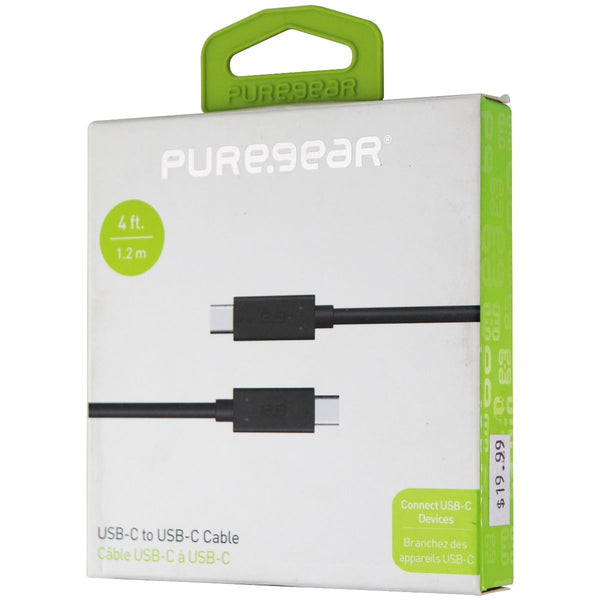 PureGear 4-Foot (USB-C) to (USB-C) Charge and Sync Cable - Black - PureGear - Simple Cell Shop, Free shipping from Maryland!