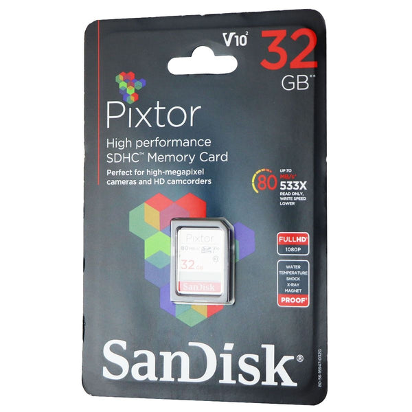 SanDisk Pixtor 32GB High Performance SDHC Memory Card / 80MB/s Class10 UHS-1 - SanDisk - Simple Cell Shop, Free shipping from Maryland!