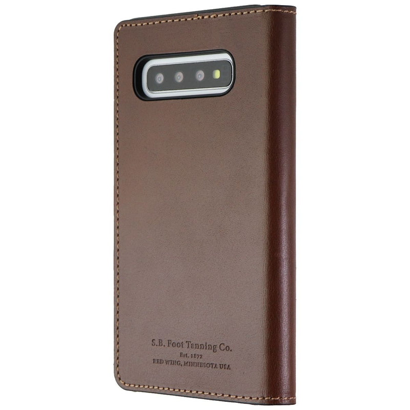 Platinum Folio Leather Wallet Case for Samsung Galaxy S10+ Smartphones - Bourbon - Platinum - Simple Cell Shop, Free shipping from Maryland!