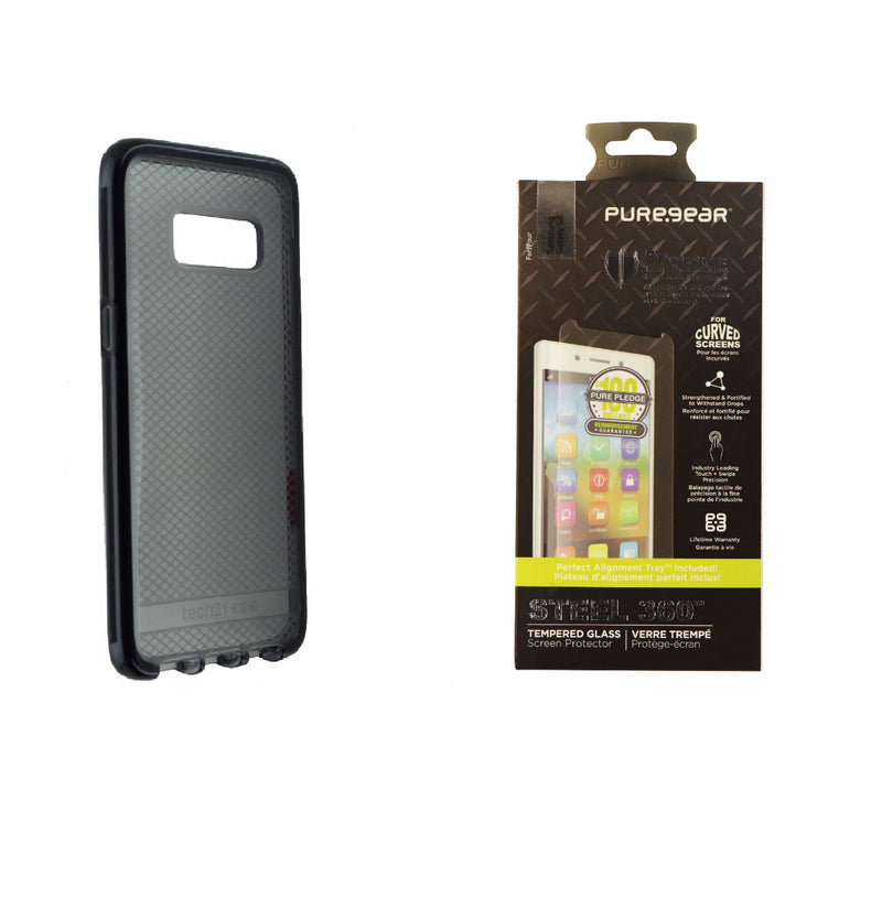 Tech21 Evo Check Smokey Black Gel Case & PureGear Screen Protector for Galaxy S8 - Tech21 - Simple Cell Shop, Free shipping from Maryland!